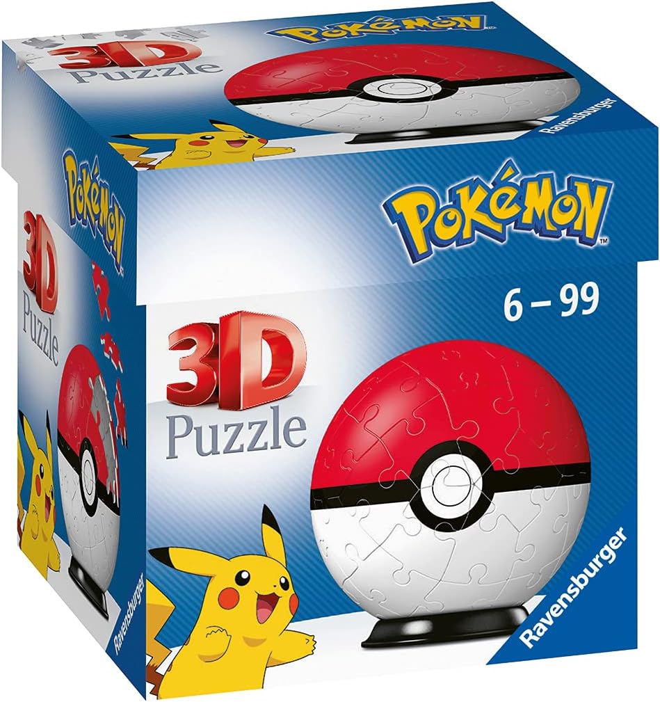 Ravensburger Pokemon Pokeball – 3D-Puzzleball für Kinder ab 6 Jahren –