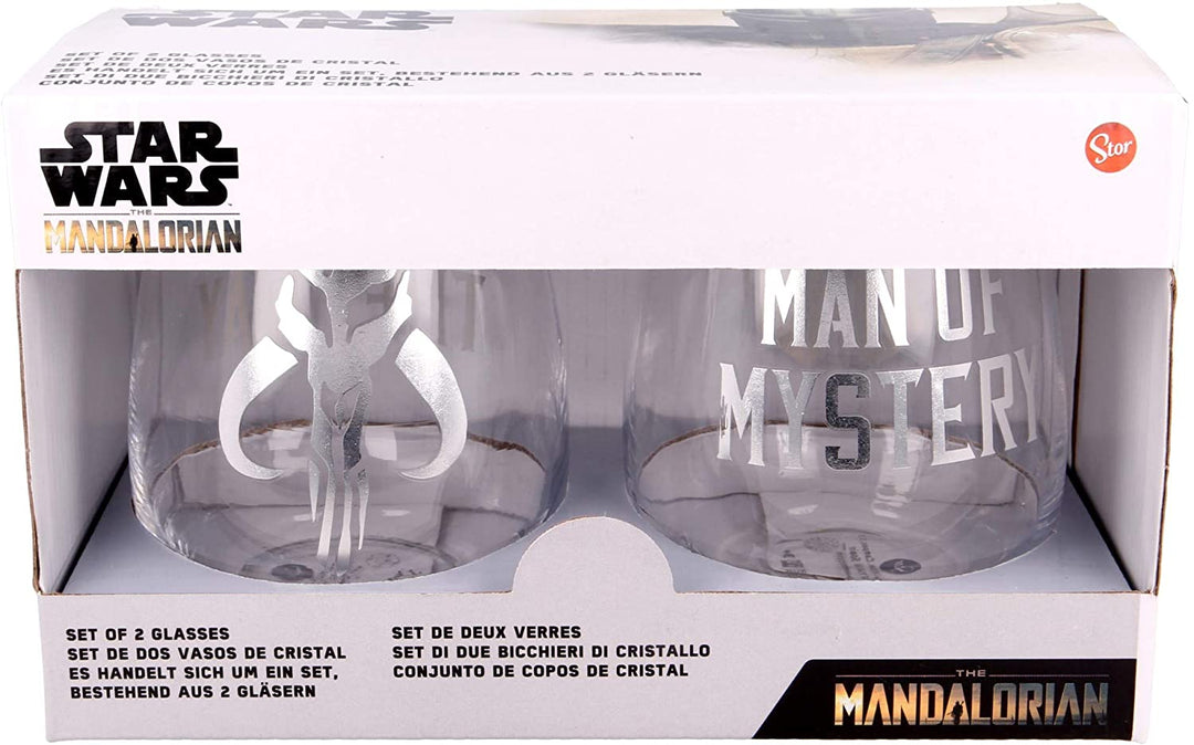 Stor Set of 2 Glass Glasses 510 ml The Child Mandalorian, Single Standard