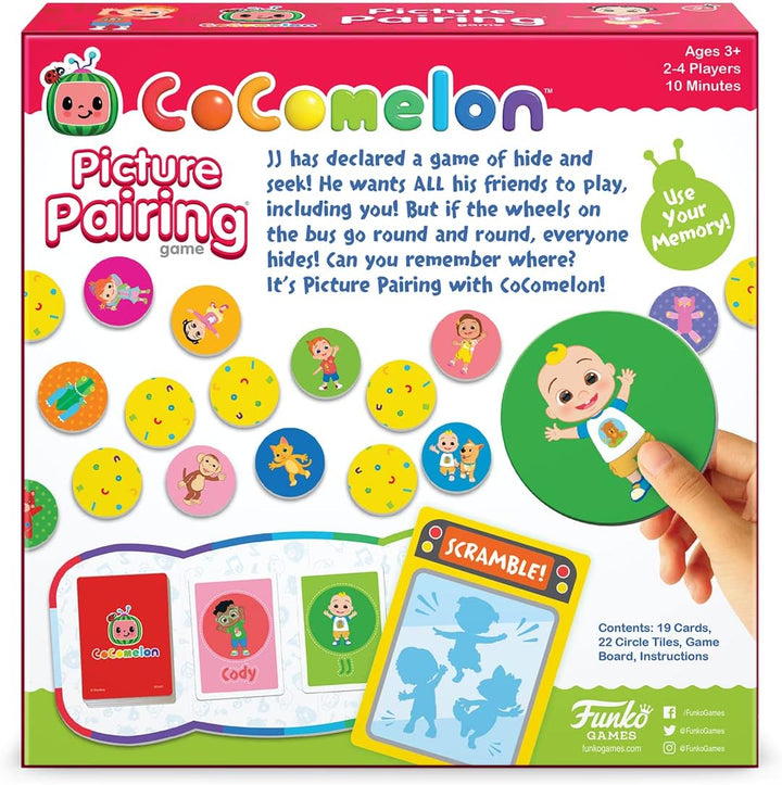 CoComelon Picture Pairing Memory Game For 2-4 Players Educational Game For Ages 3+