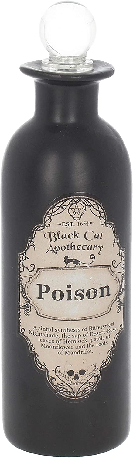 Nemesis Now Poison Potion Bottle 20cm Black