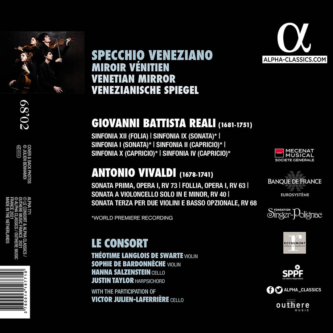 Le Consort - Specchio Veneziano [Audio CD]