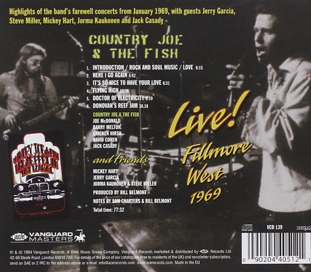 Country Joe & The Fish - Live at the Fillmore West 1969 [Audio CD]