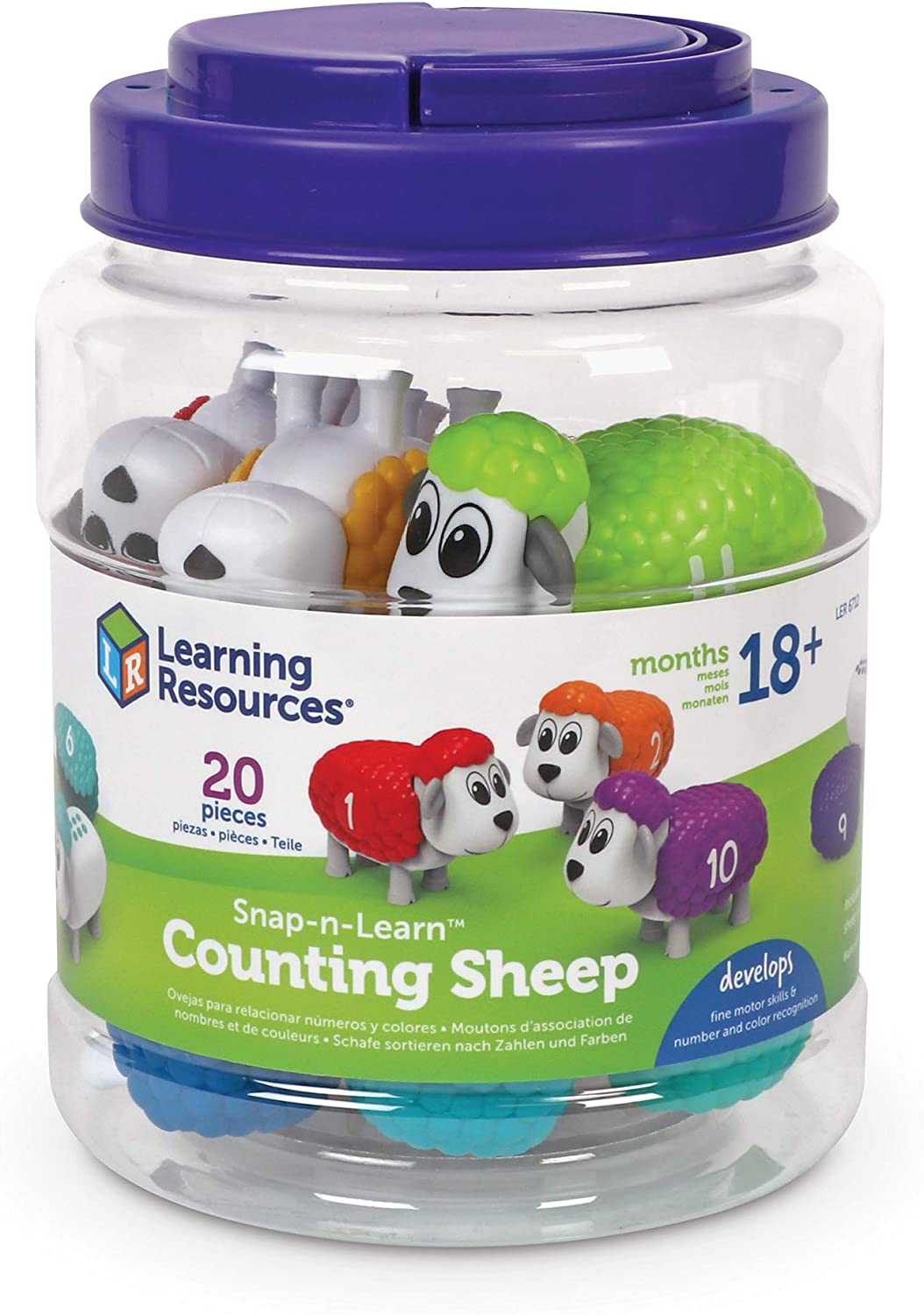 Risorse per l&#39;apprendimento LER6712 Snap-n-Learn Conteggio delle pecore
