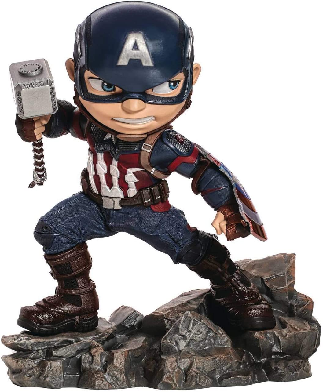 Iron Studios Offizielle Marvel Captain America Endgame Mini Co-Figur, Polyvinyl ca