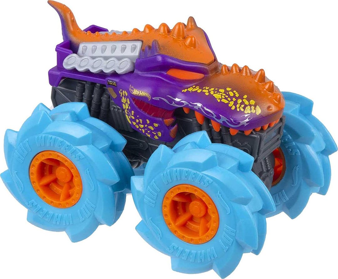 Hot Wheels Monster Trucks Twisted Tredz Vehicles, Mega-Wrex 1:43 Scale Creature-