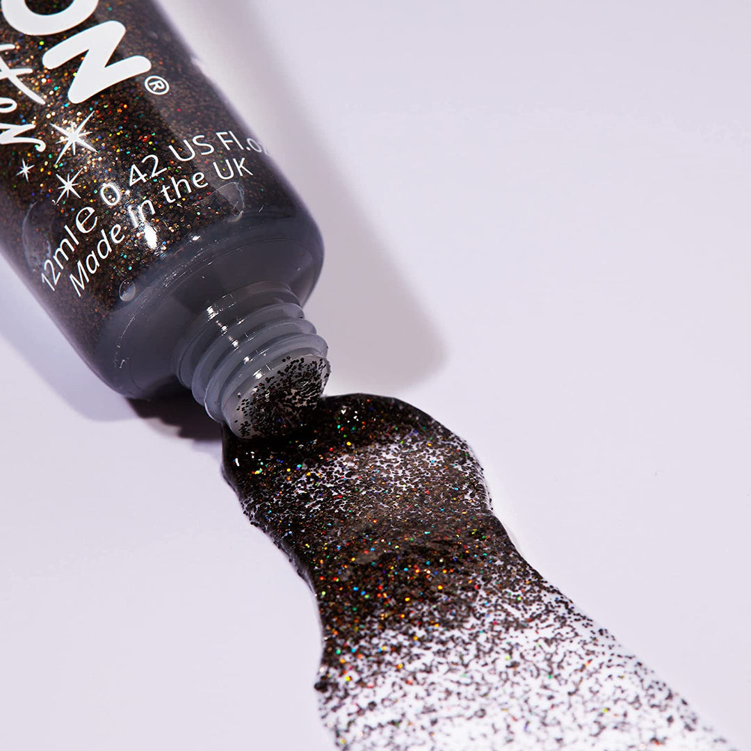Gel olografico con glitter per viso e corpo di Moon Glitter-Black