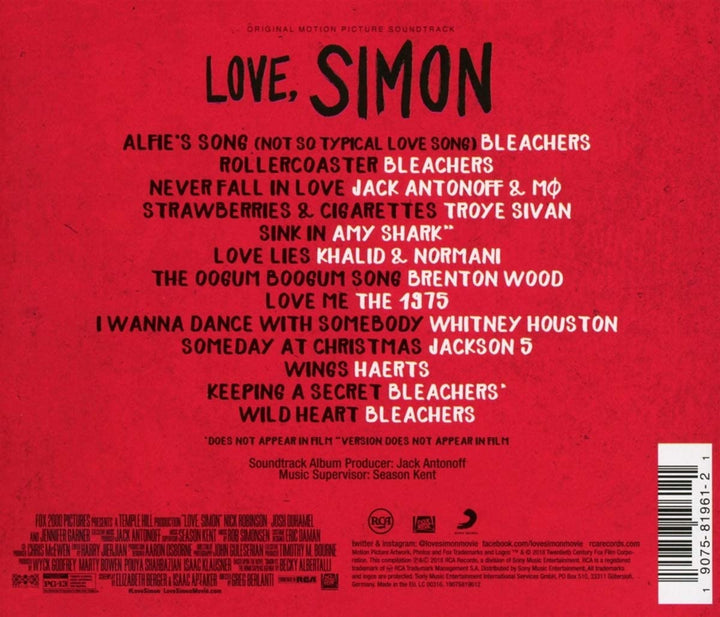 Love, Simon Soundtrack - [Audio CD]