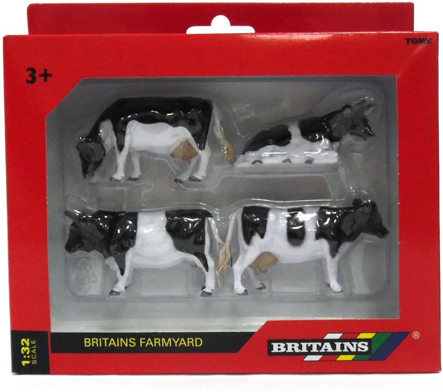 Britains 1:32 Friesian Cattle Farm Playset Collectable Farmyard Animal Toys for Children - Yachew