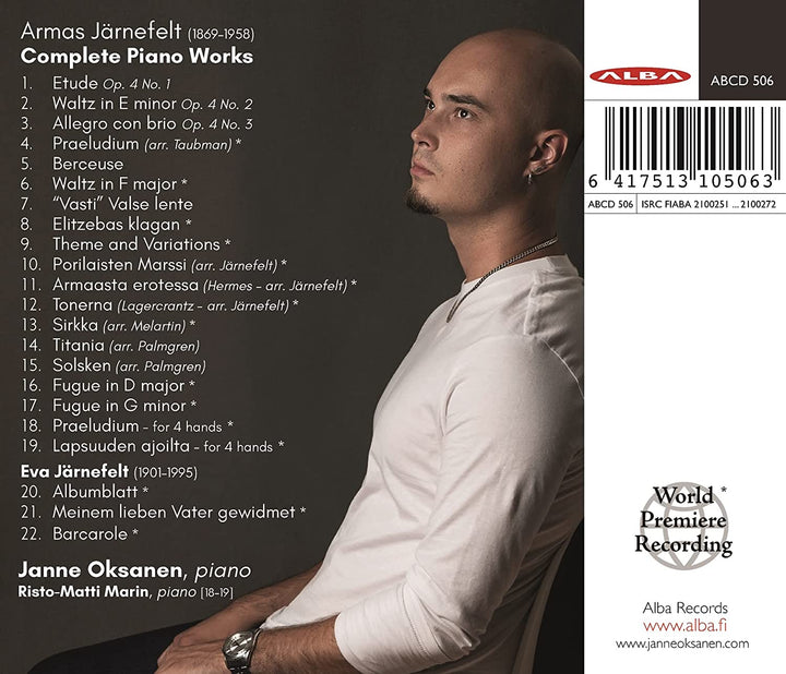 Jarnefelt: Piano Works [Janne Oksanen] [Alba: ABCD506] [Audio CD]