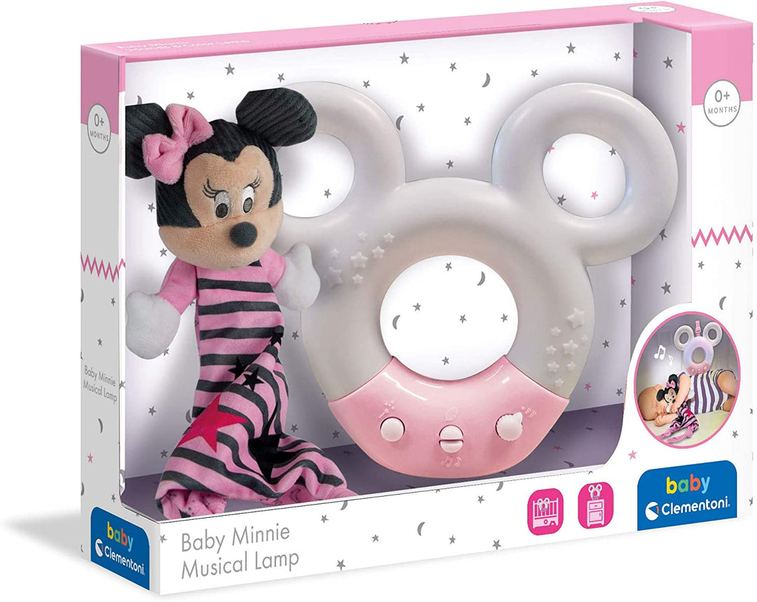 Clementoni 17396, Disney Baby Minnie-Sound &amp; Color Lamp-Nachtlicht, weiße Geräusche und Musik, ab 0 Monaten