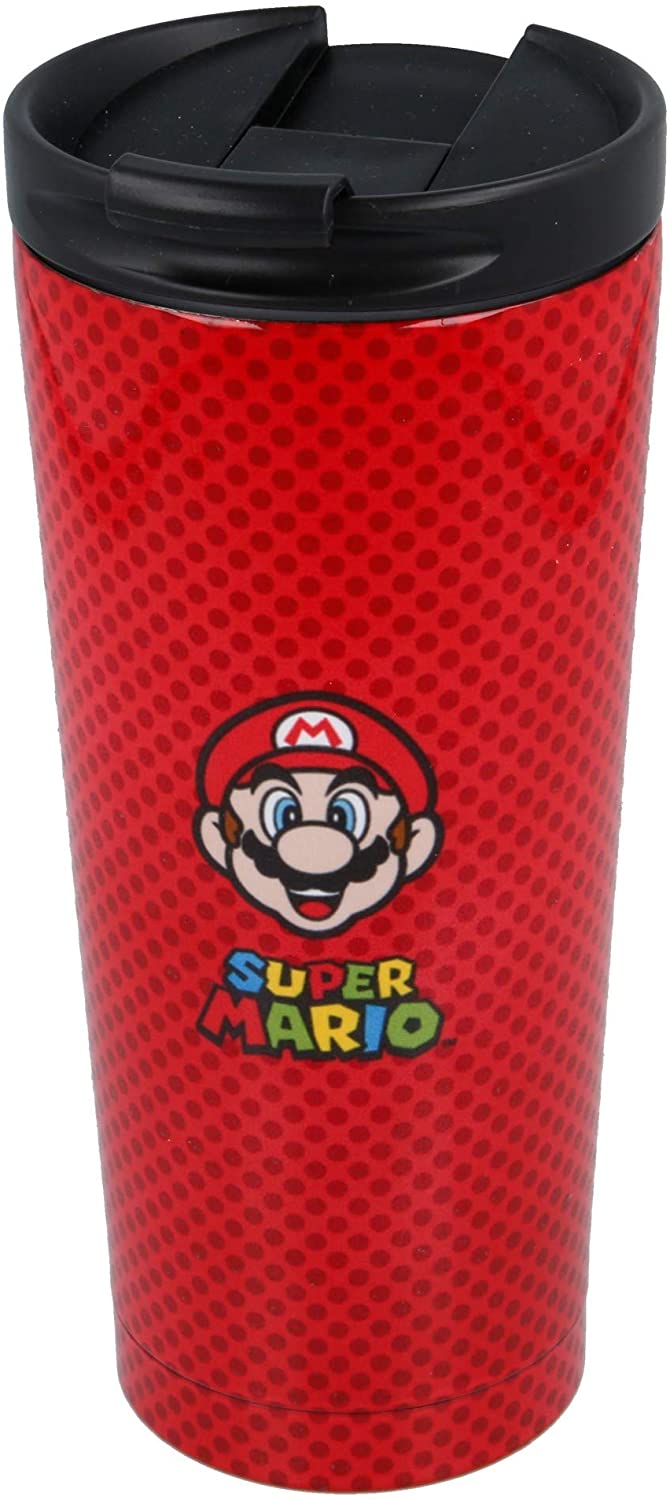 Stor Young Adult Insulated Stainless Steel Coffee Tumbler 425 Ml Super Mario