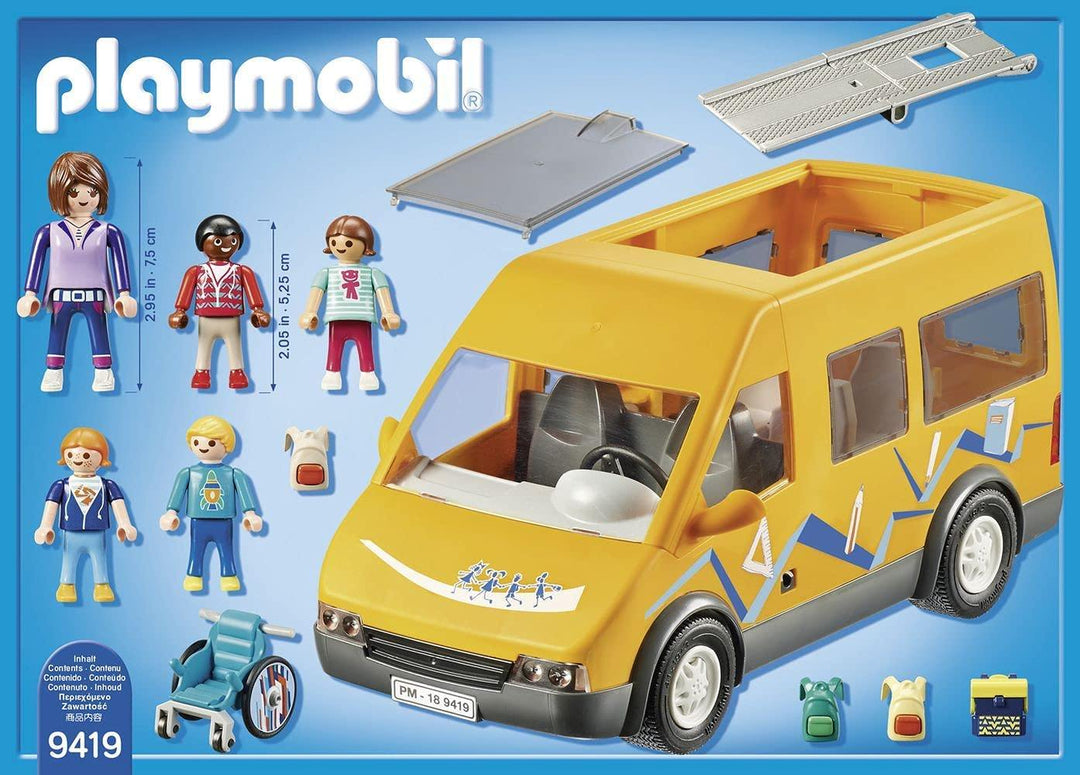 Playmobil City Life 9419 School Van for Children Ages 4+ - Yachew