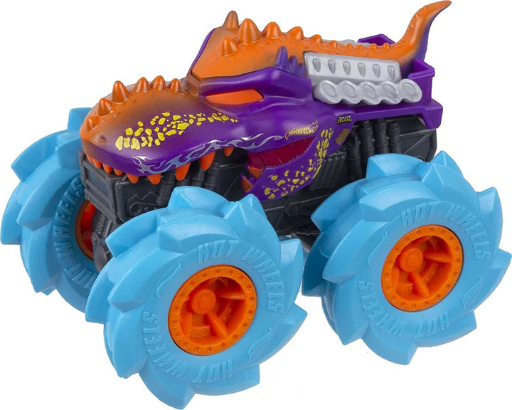 Hot Wheels Monster Trucks Twisted Tredz-Fahrzeuge, Mega-Wrex, Kreatur im Maßstab 1:43