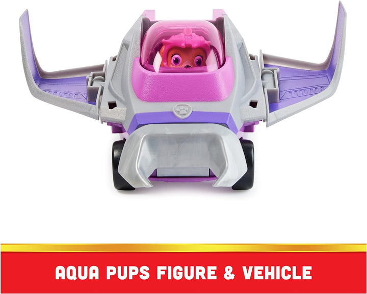 Paw Patrol Aqua Pups Skye verwandelndes Mantarochen-Fahrzeug mit Sammelaktion