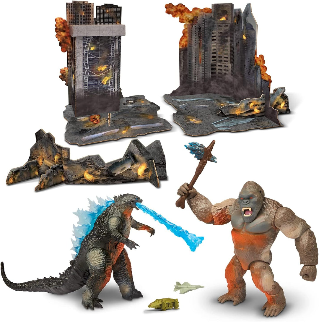 MonsterVerse MNG19000 City Battle-Diorama-Set mit zwei Figuren, mehrfarbig