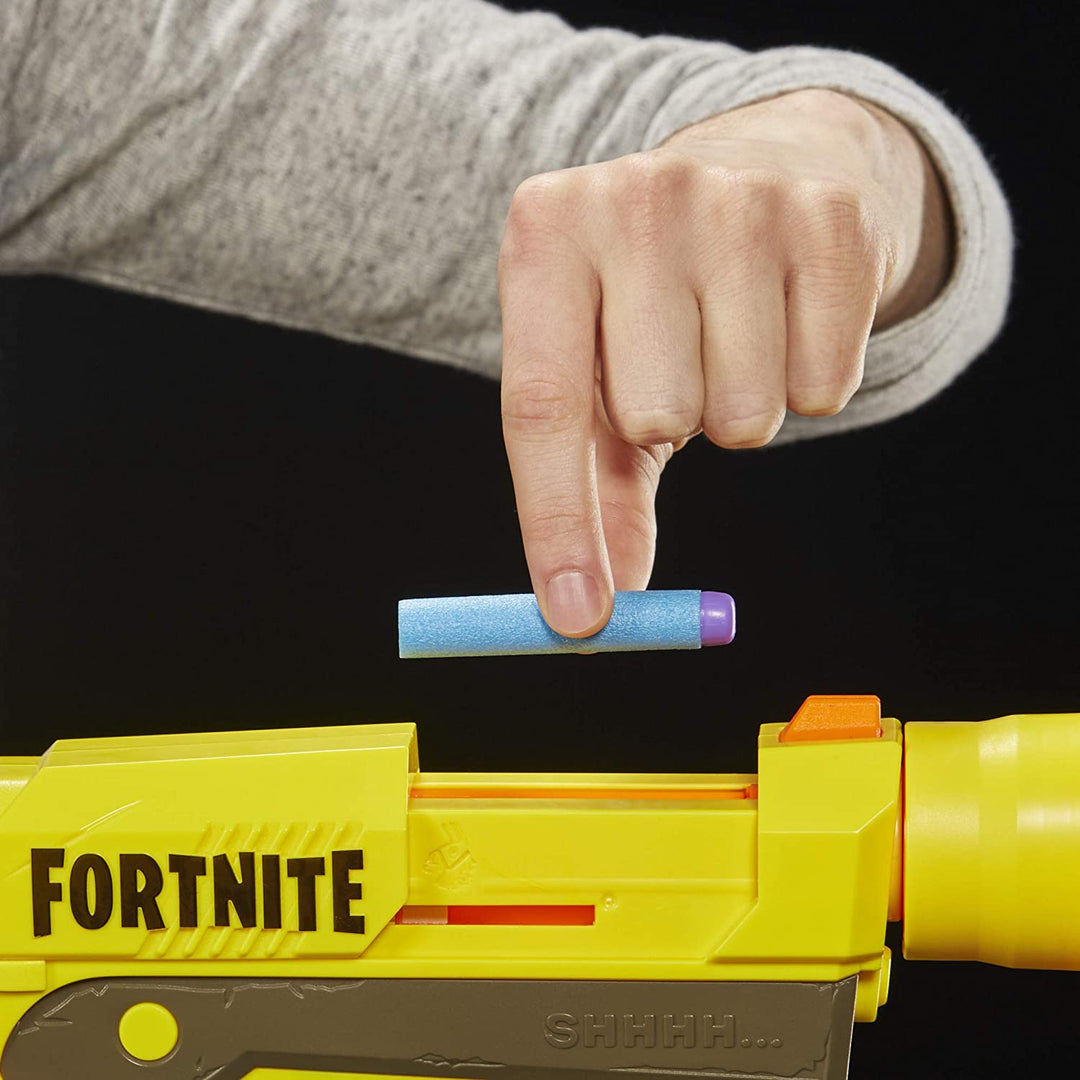 Nerf Fortnite SP L Blaster con barril desmontable y 6 Fortnite Elite oficial