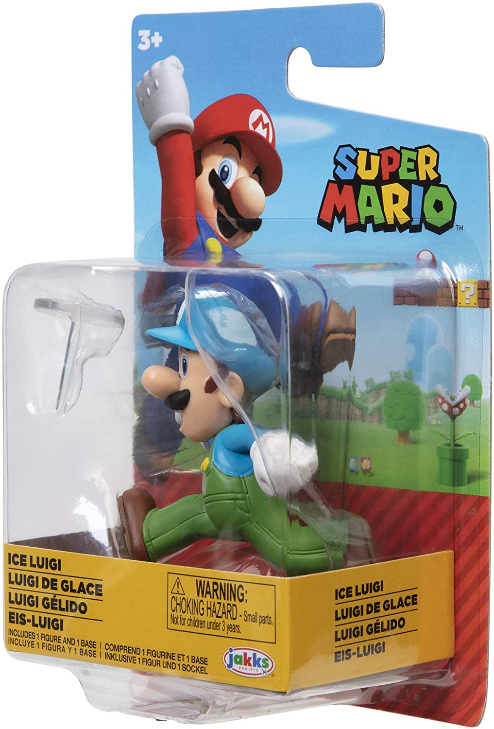 SUPER MARIO Action Figure 2.5 Inch Ice Running Luigi Collectible Toy