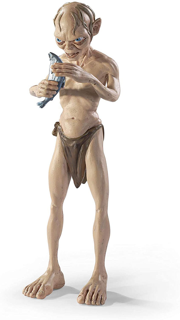 The Noble Collection LoTR Bendyfigs Gollum – Offiziell lizenzierte, 19 cm (7,5 Zoll) große, biegsame, bewegliche Puppenfiguren zum Sammeln mit Ständer