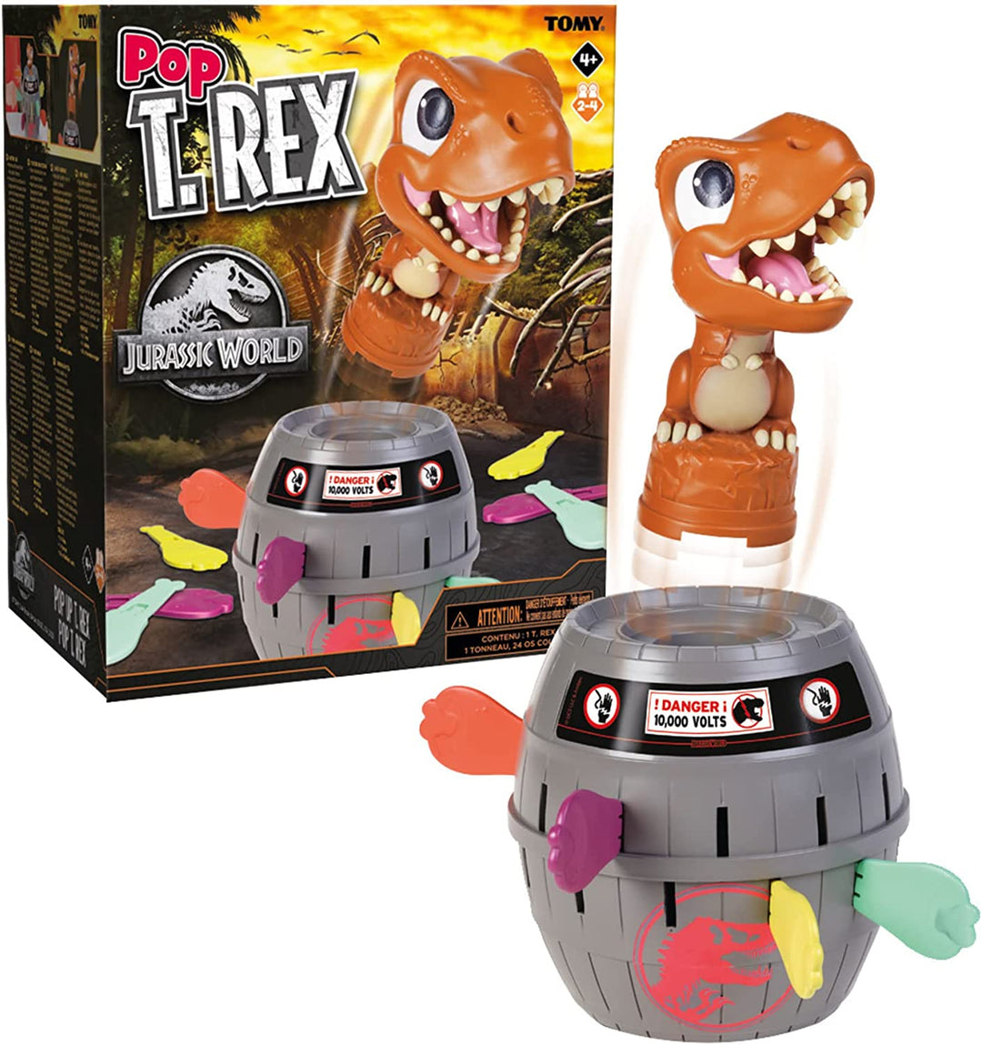 TOMY Games Pop Up Trex Classic Children's Action Game, Family & Preschool Kids Game