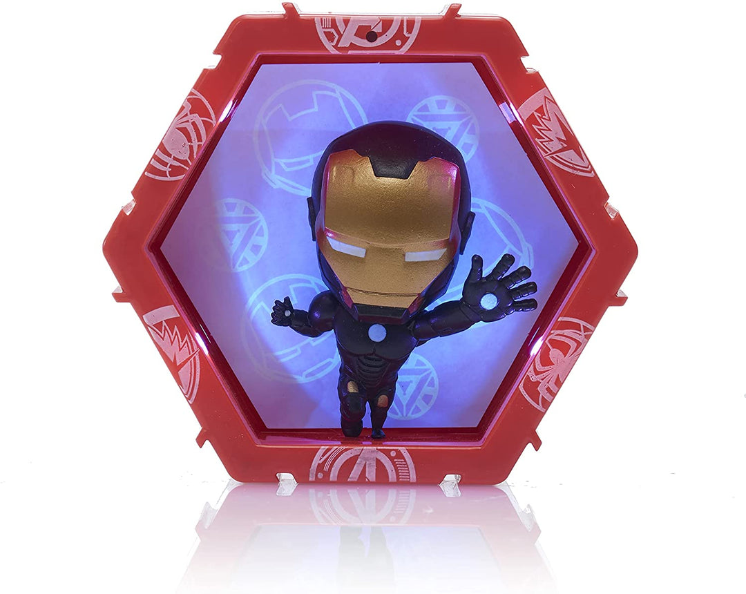 WOW! PODS Avengers Collection – Iron Man Metallic Limited Edition | Leuchtende Superhelden-Wackelkopffigur | Offizielle Marvel-Spielzeuge, Sammlerstücke und Geschenke