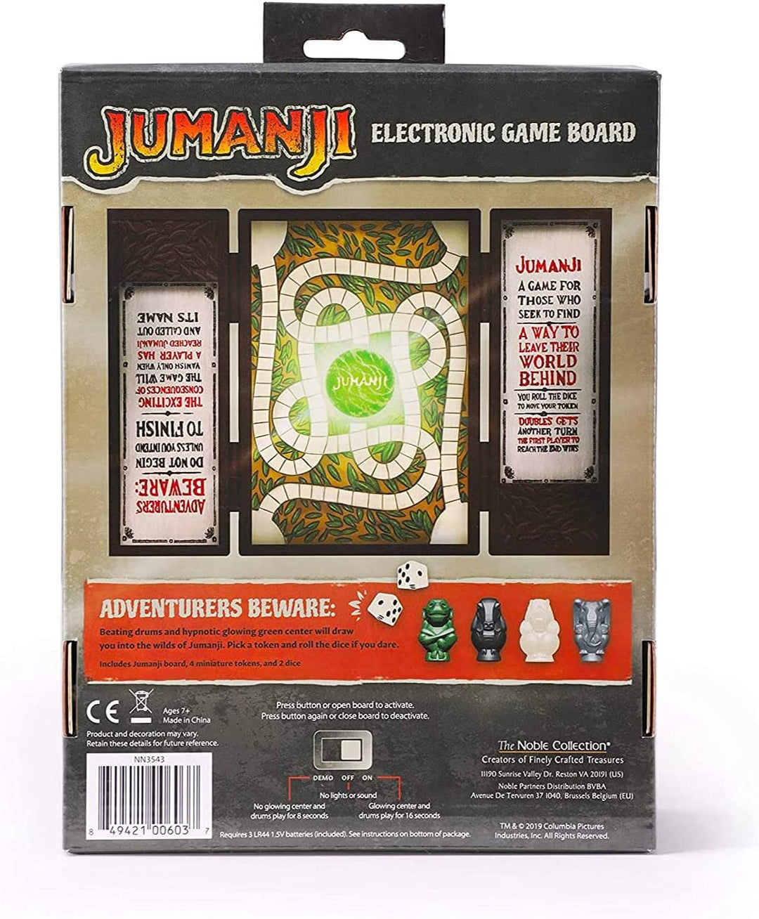 The Noble Collection Jumanji Mini Electronic Replica Board – Mini-Nachbildung des legendären Jumanjic Board – offiziell lizenzierte Jumanji-Filmset-Filmgeschenke