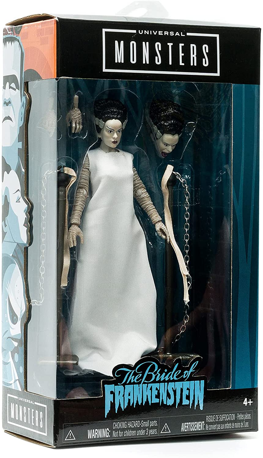 Jada 253251016 Universal Monsters Bride of Frankenstein 6” Deluxe Collector Figure, White