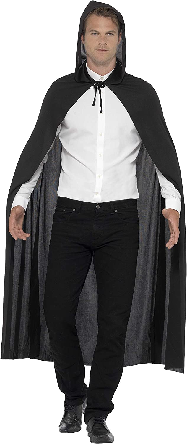 Smiffys Cape Hooded Vampire Costume - Black