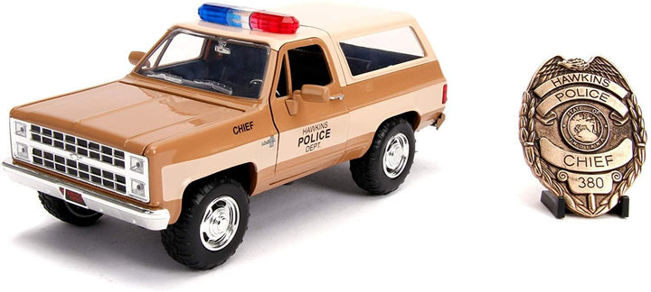 Jada Toys 253255003 Stranger Things Coche Chevy K5 Blazer Metal 1980 Con Placa 1:24 Chevrolet Things - Yachew