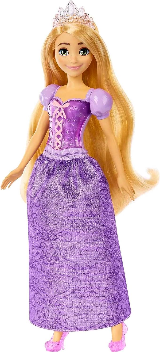 ?Disney Princess Toys, bewegliche Modepuppe Rapunzel mit glitzernder Kleidung und