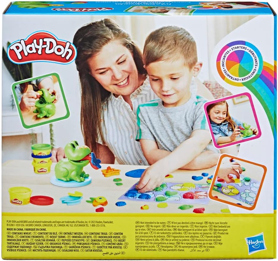 Play-Doh Frog 'n Colors Starter-Set, 4 Dosen, Vorschulspielzeug