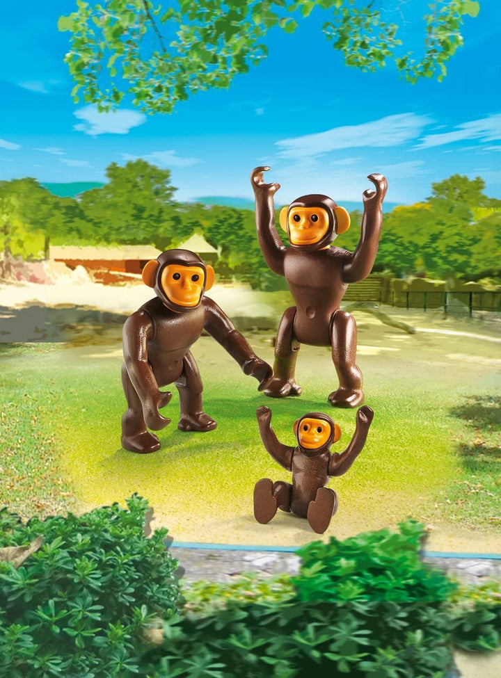 Playmobil 6650 Familia de chimpancés del zoo City Life