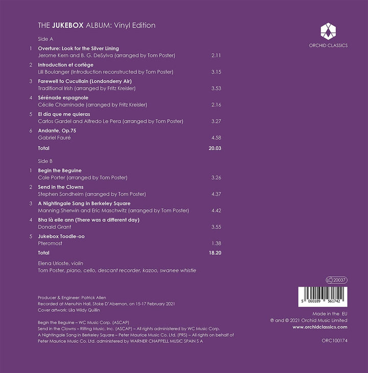 The Jukebox Album [Elena Urioste; Tom Poster] [Orchid Classics: ORC100174] [VINY