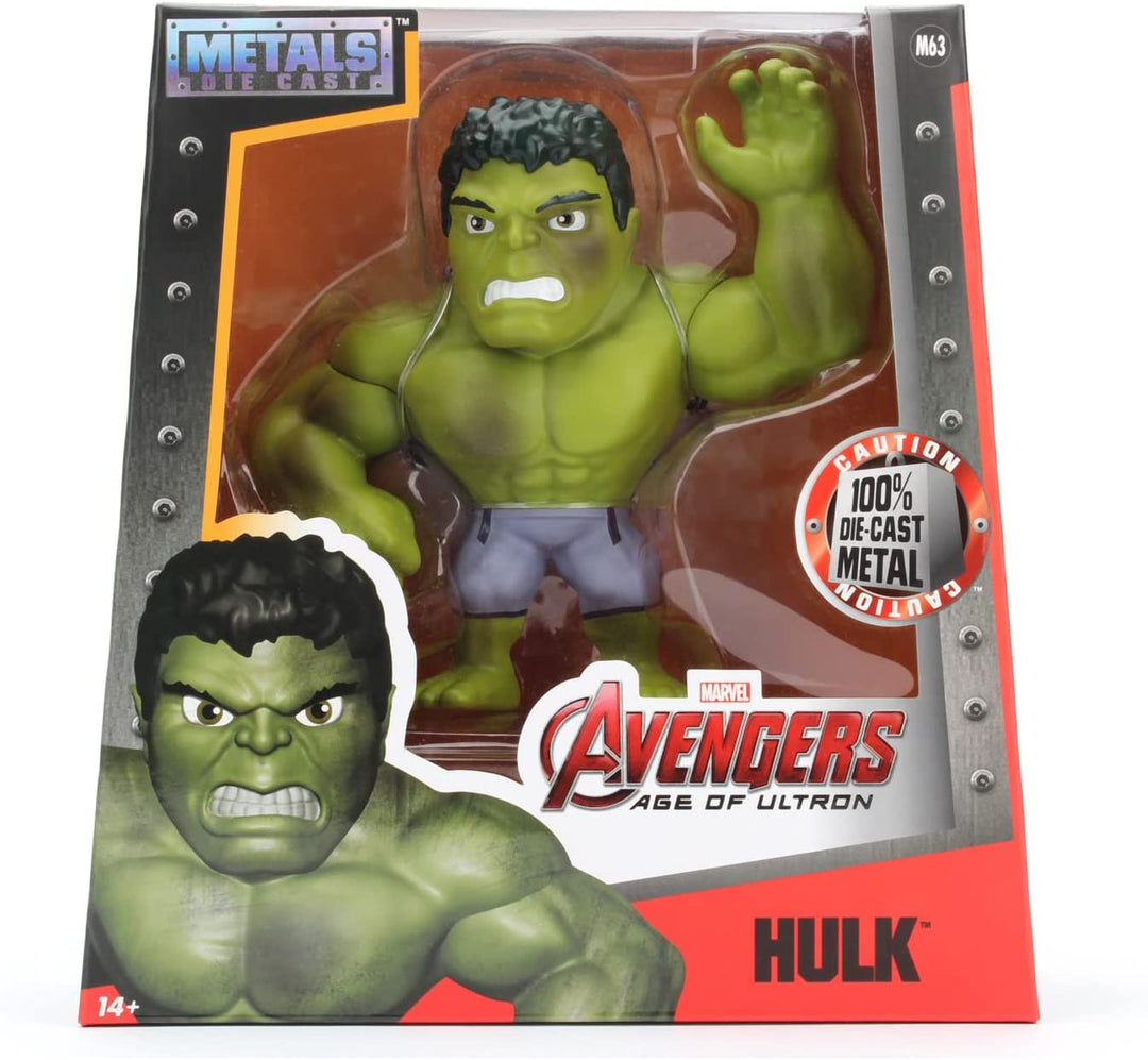 Jada Toys 253223004 Marvel Hulk 15 cm Druckguss-Sammelfigur, grün