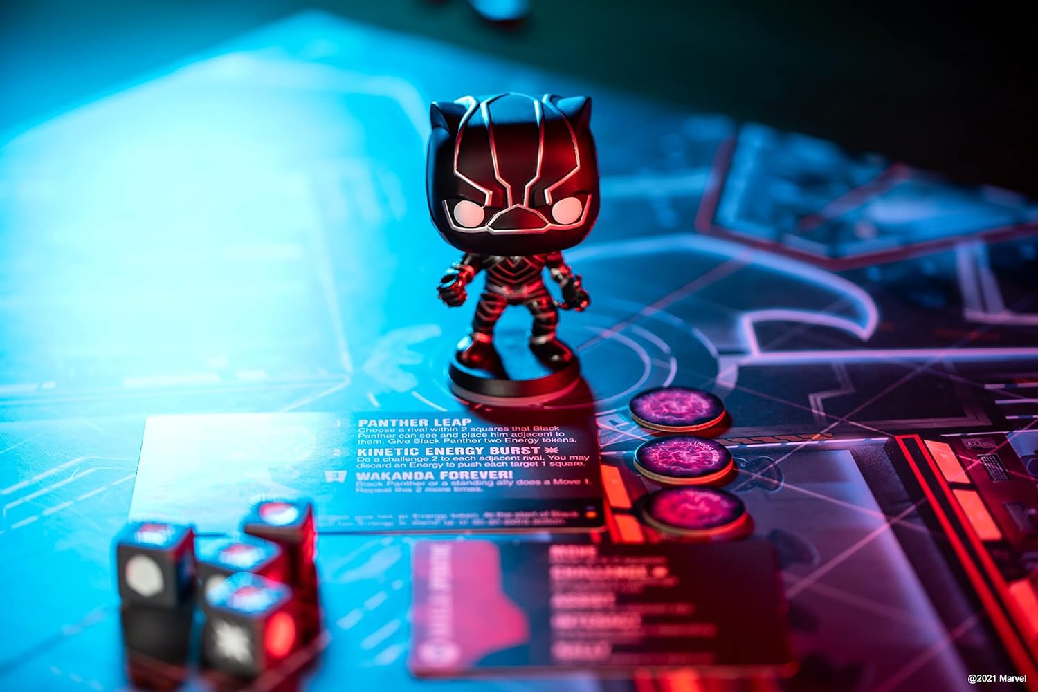 Funko Games Funkoverse Marvel 100 4Pack - Thanos - Captain America, Black Widow, Iron Man And Black Panther - 3'' (7.6 Cm) POP! - Light Strategy Board Game 7