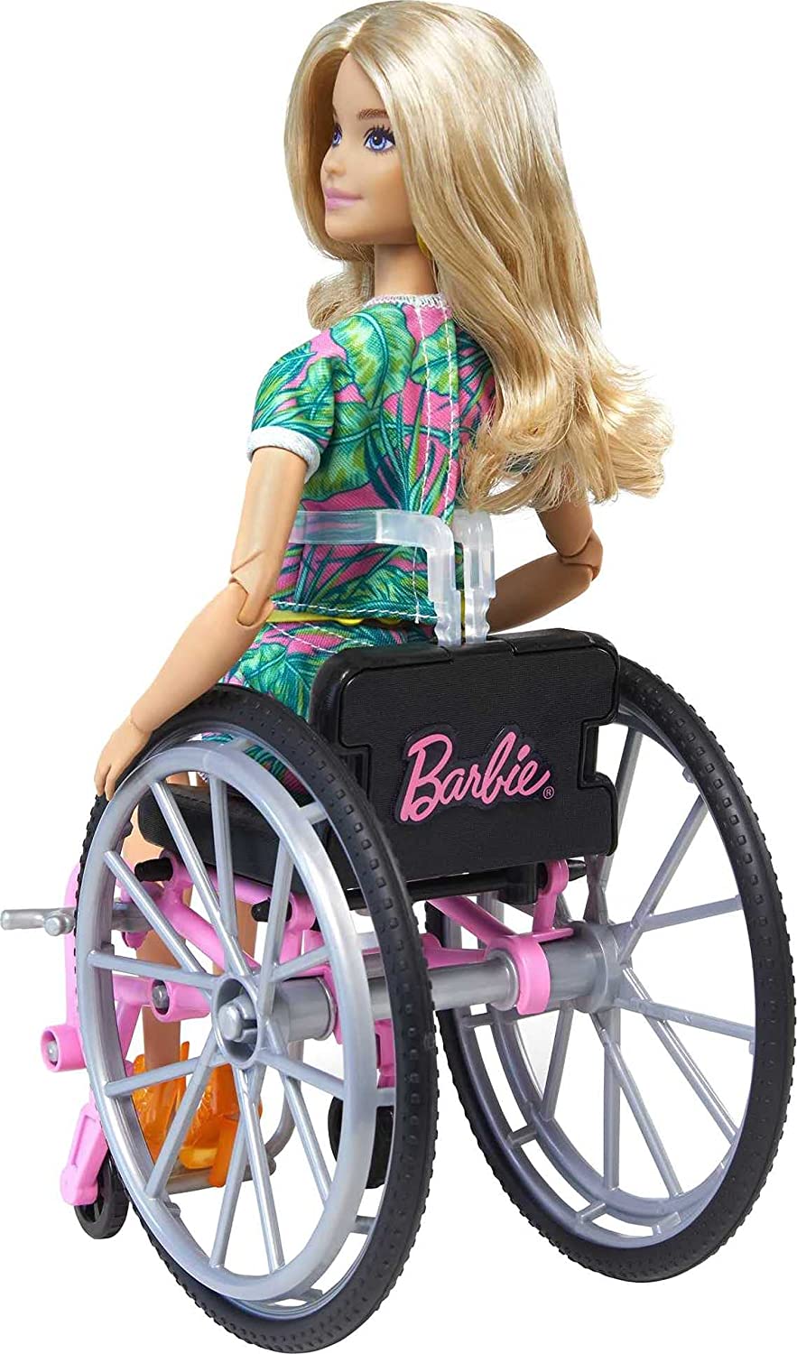 Barbie Fashionistas GRB93 con sedia a rotelle e lunghi capelli biondi