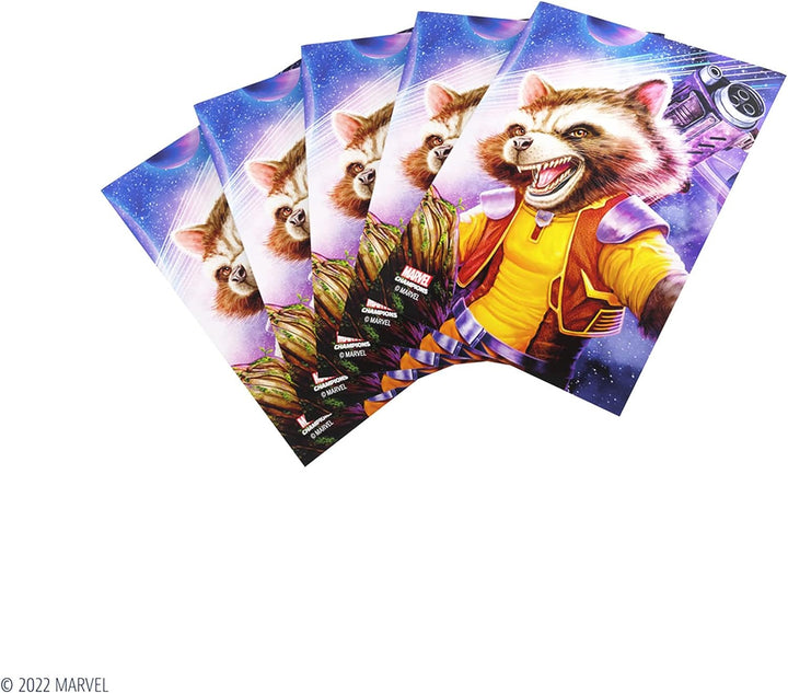 Gamegenic Marvel Champions The Card Game Official Rocket Racoon Fine Art Sleeves