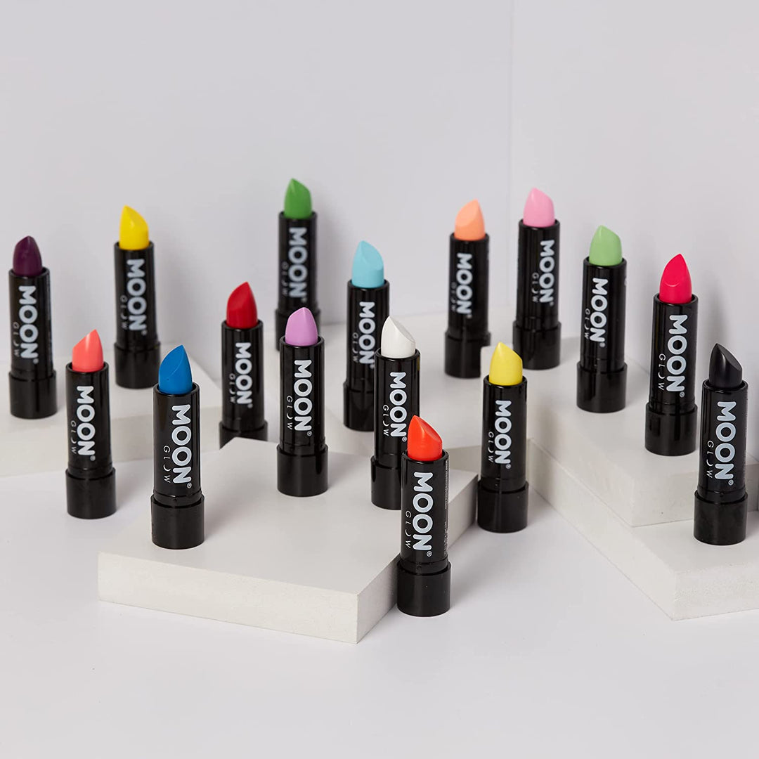 Neon-UV-Lippenstift von Moon Glow – Pastellblau – leuchtender neonfarbener Lippenstift – leuchtet unter UV-Strahlung