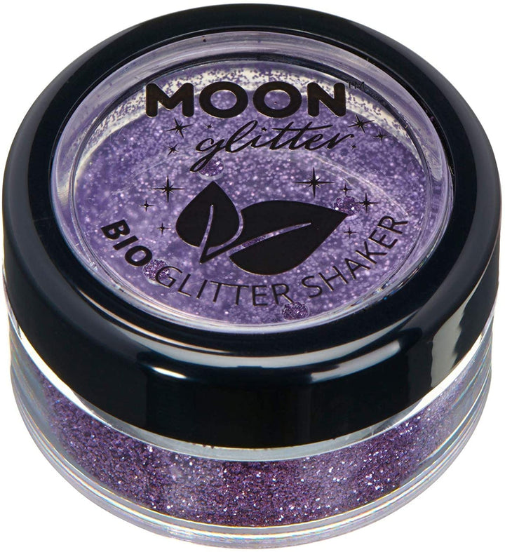 Shakers biodégradables Eco Glitter de Moon Glitter Lavender Cosmetic Bio Festival Maquillage Glitter pour le visage, le corps, les ongles, les cheveux, les lèvres
