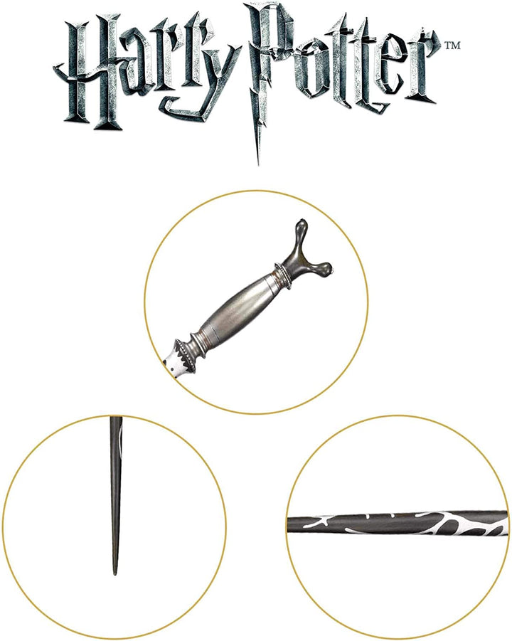 The Noble Collection - Baguette de personnage du professeur Horace Slughorn 13,7 pouces (35 cm) Baguette de Harry Potter avec porte-nom