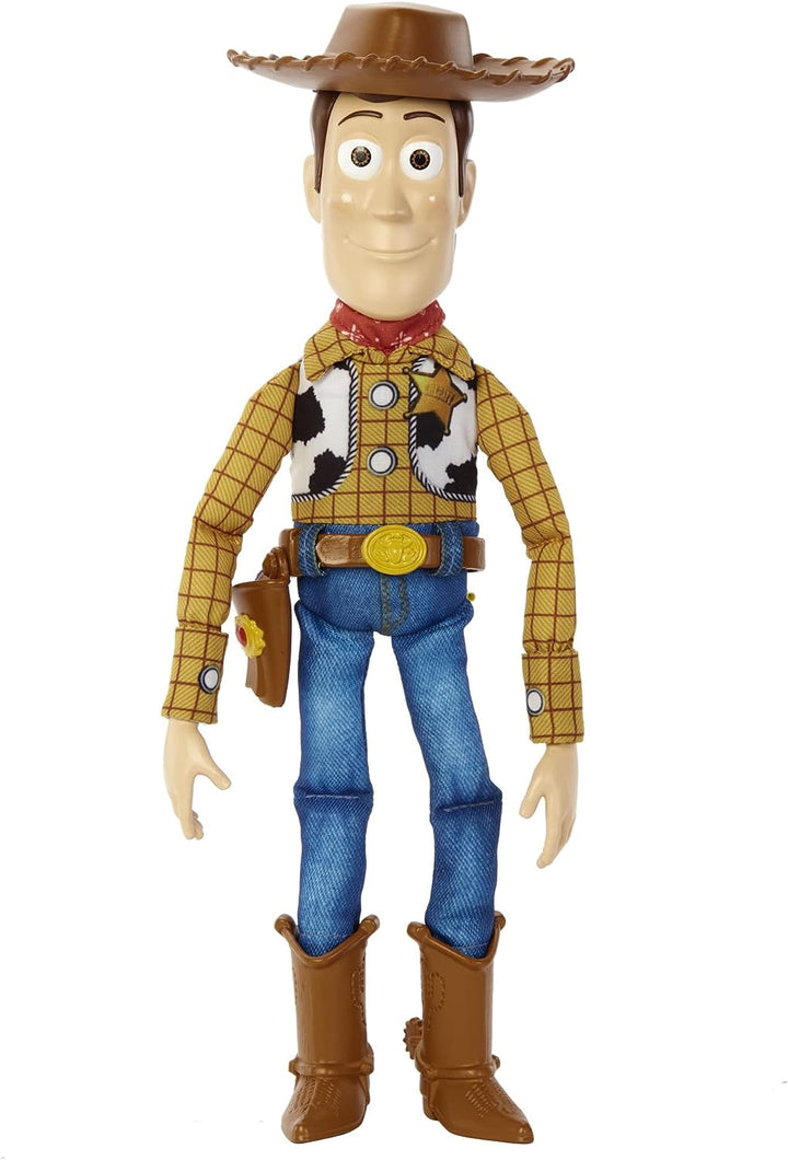Disney Pixar Toy Story Roundup Fun Woody, große sprechende Figur, 12 Zoll, Posa