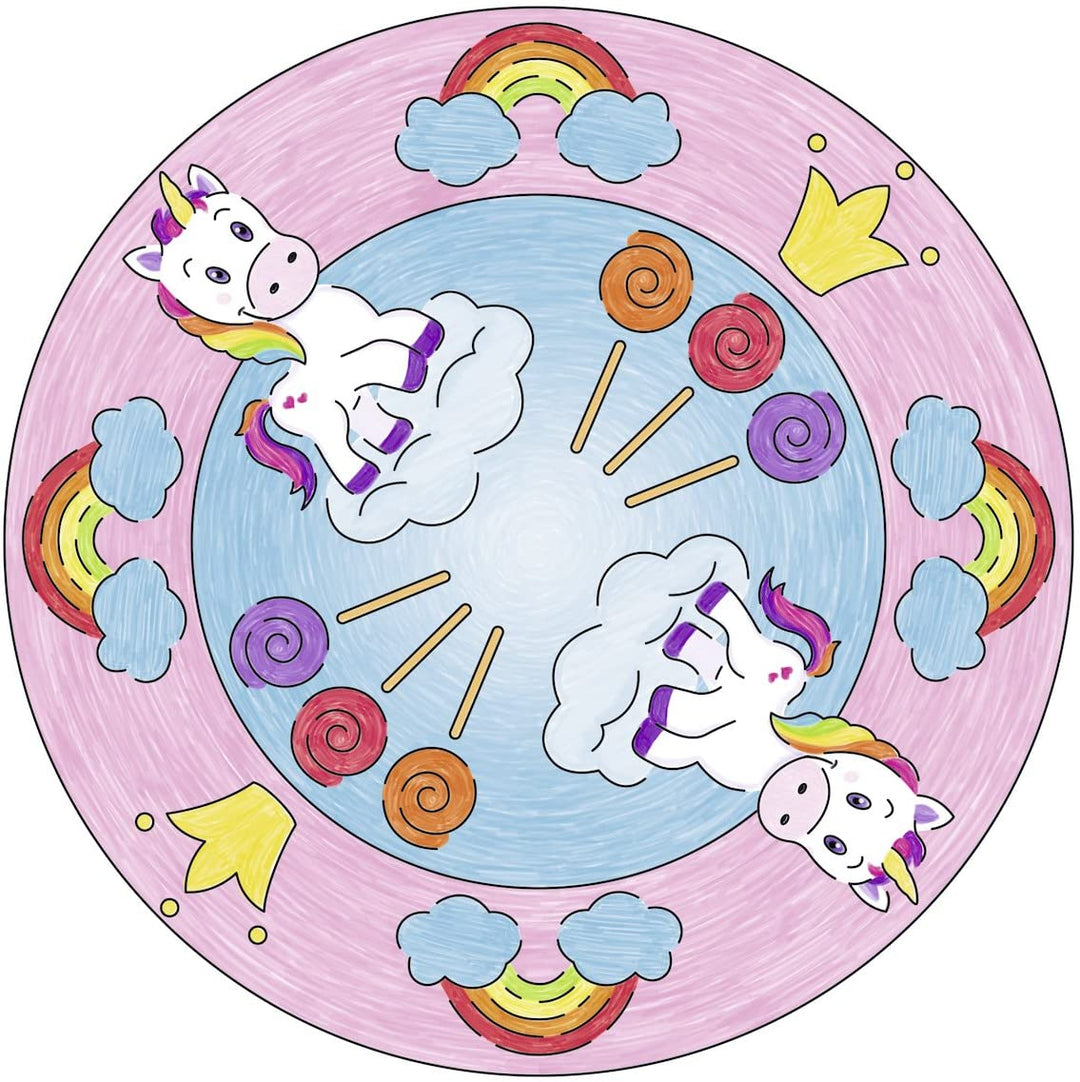 Ravensburger 29703 0 Mandala Designer Unicorn, Yellow