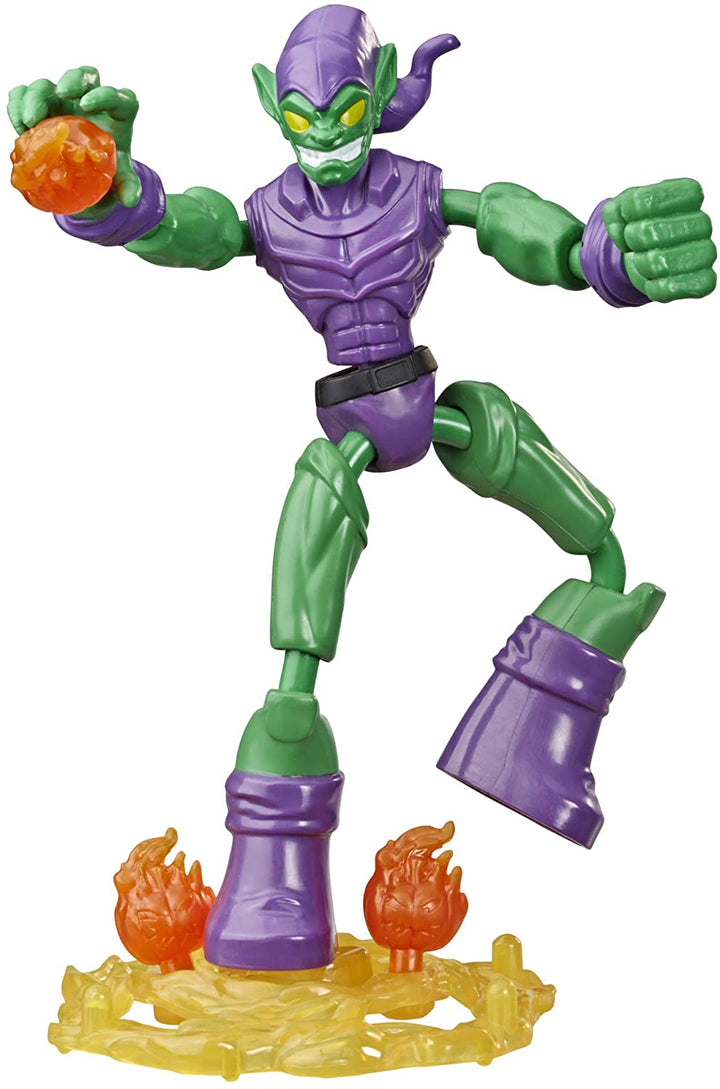 Spider-Man Marvel Bend and Flex Green Goblin Action Figure Toy 6-Inch Figura flessibile