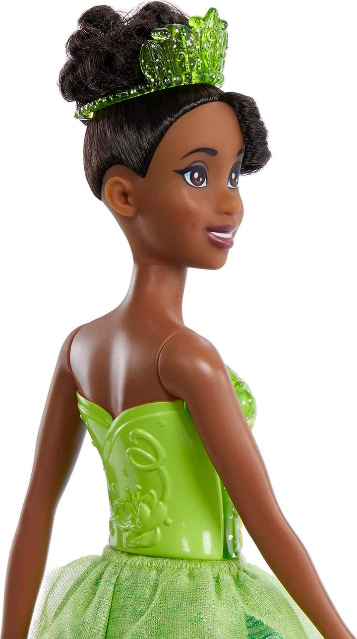 ?Disney Princess Toys, bewegliche Modepuppe Tiana mit glitzernder Kleidung und Klimaanlage