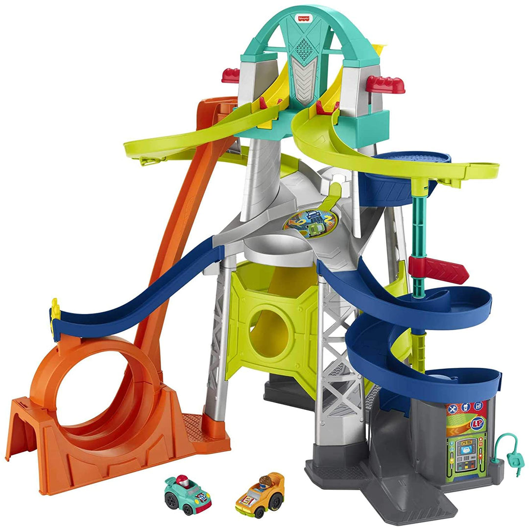 Pista de aterrizaje y bucle de lanzamiento de Little People de Fisher-Price