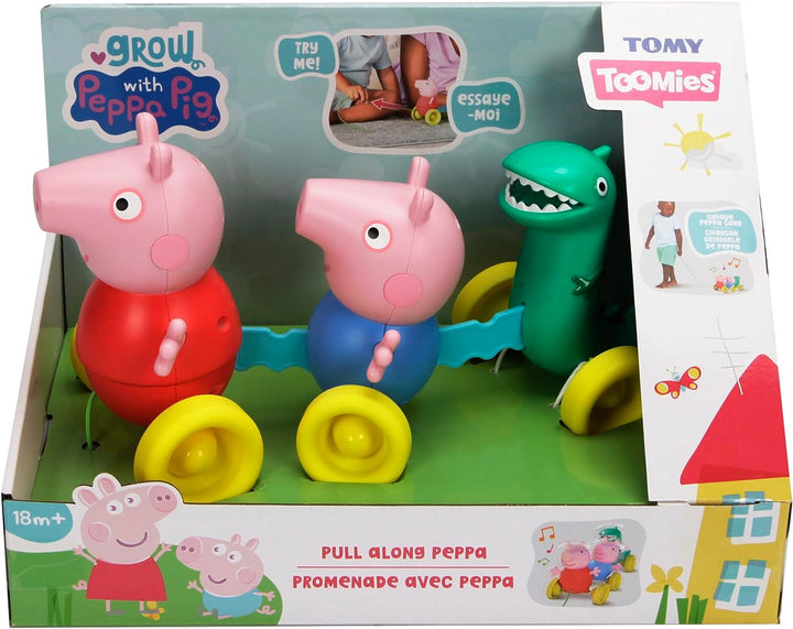 TOMY Toomies Pull Along Peppa (E73527) – Wibble Wobble Action Peppa Pig, George