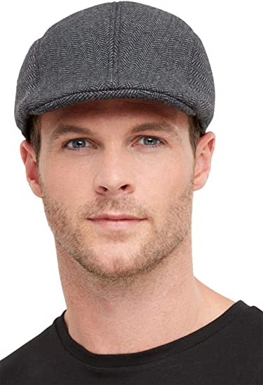 Smiffys 50984 20s Gangster Flat Cap, Men, Grey