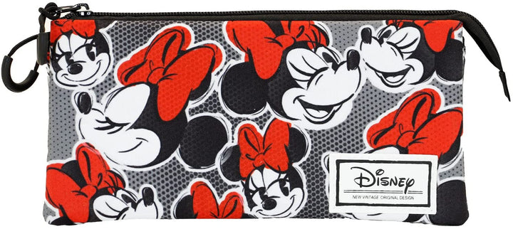 Minnie Mouse Lashes-Fan Dreifach-Federmäppchen, Rot