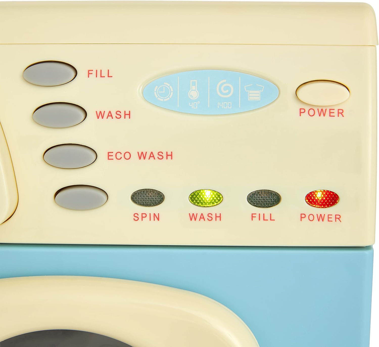 Casdon 47650 Electronic Washer Realistic Toy Washing Machine for Child Yachew