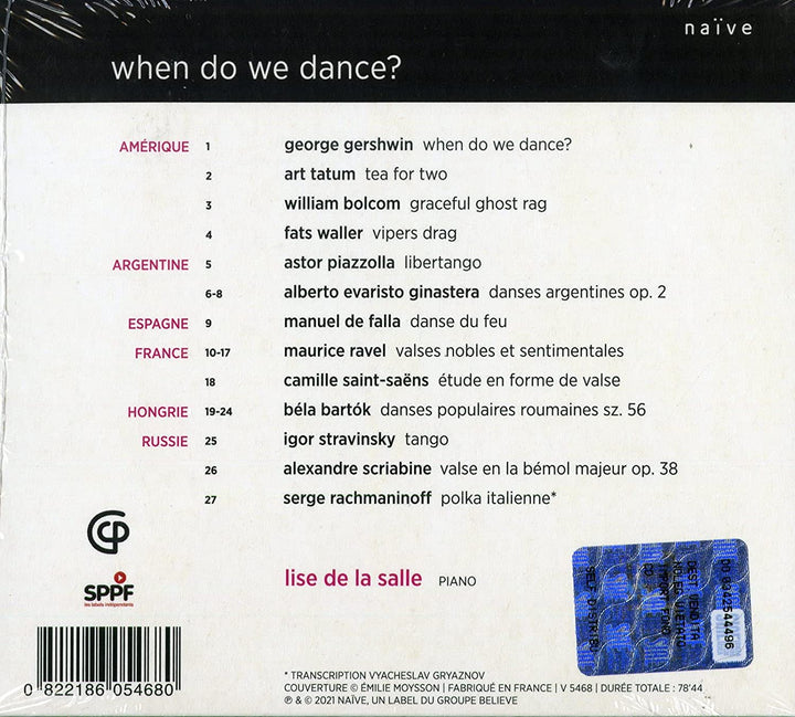 Salle, Lise De La - Lise De La Salle: When Do We Dance? [Audio CD]