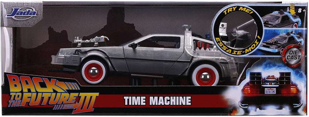 Jada Toys 253255027 Zurück in die Zukunft 3 1:24 Zeitmaschinenfahrzeug, Multi